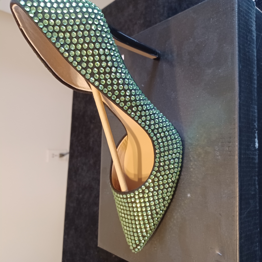 INC International Concepts Green Crystal Heels